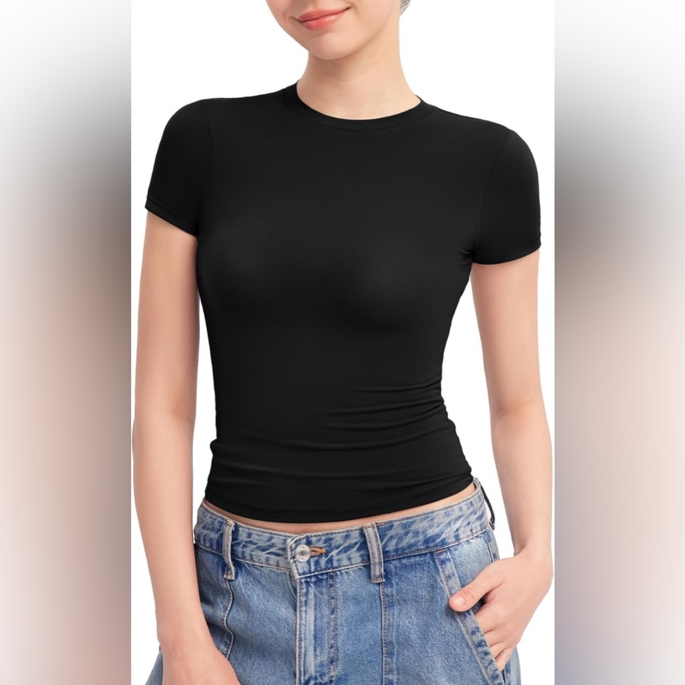 New Women's Crew Neck Short Sleeve Top Sz Small